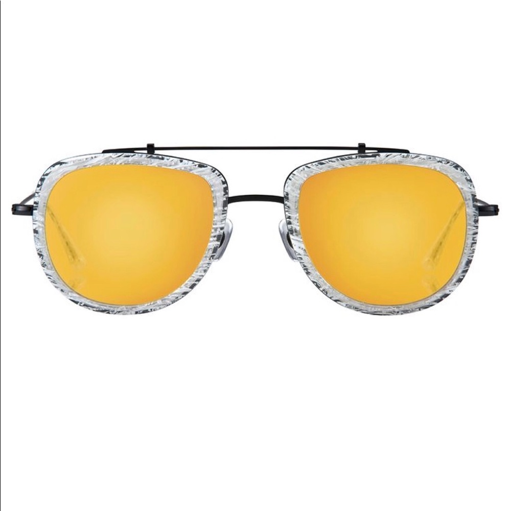 KREWE Breton White Linen Sunglasses NEW